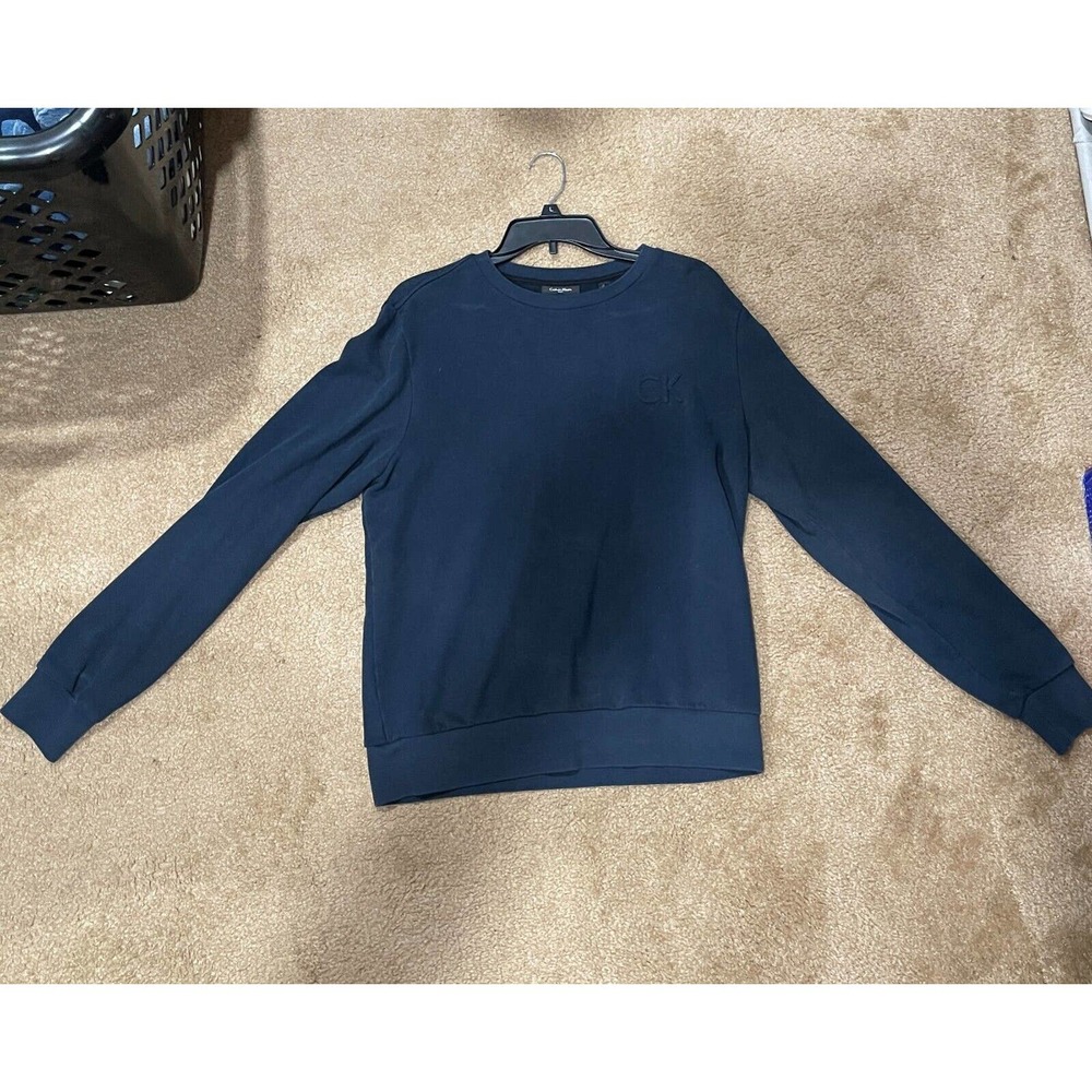 Calvin Klein Dress Sweater Navy Blue Large Men's